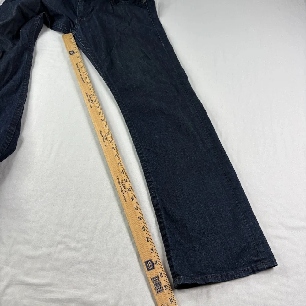 True Religion Jeans Mens 36 (Fits 38x34) Blue Ricky‎ Straight Leg Flap Pockets